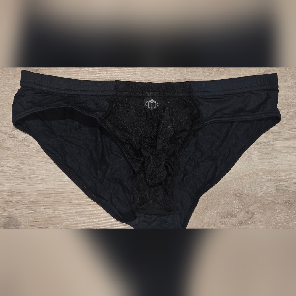 Men's Black Mesh Brief
